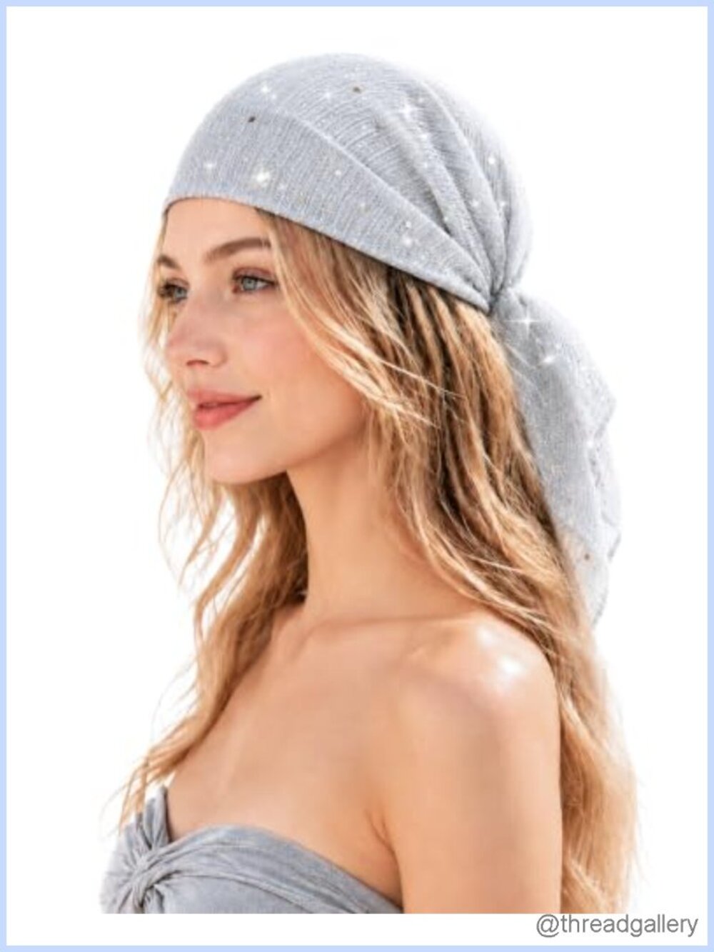Sequin Square Hair Scarf Women Bandana Head Scarf
